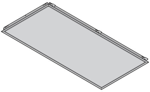 Service hatch with frame