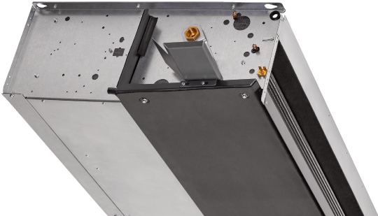Valve condensate tray, for ceiling mounting